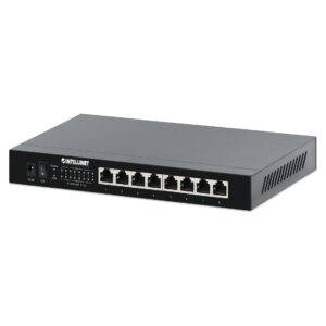 Intellinet 8-Port 2.5GbE PoE+ Switch 100W Unmanaged 802.3af/at Wall Mount