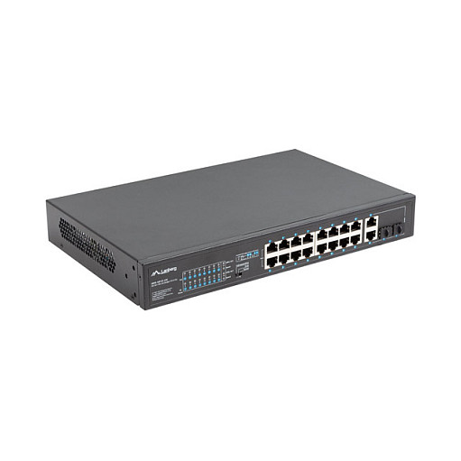 Switch LANBERG DGS‑1010MP/E / Unmanaged Layer2 / 16‑Port Gigabit / PoE+ / 2x Gigabit Uplink / 1x SFP / 250W / 19" - Figura 4