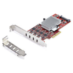 Kartë e rrjetit PCIe USB-C StarTech 4-Port 10Gbps