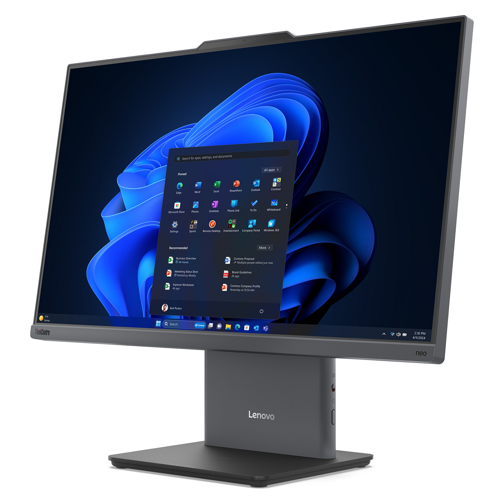 AIO Lenovo ThinkCentre Neo50a-24 G5 / i5-13420H / 16GB DDR5 / 512GB / 23.8" Full HD IPS / Intel Graphics - Gri - Figura 2