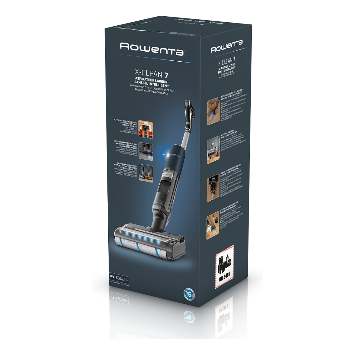 Fshesë Robotike Rowenta X-Clean 7 (wet & dry vacuum robot) - Blu e errët / Krom - Figura 3