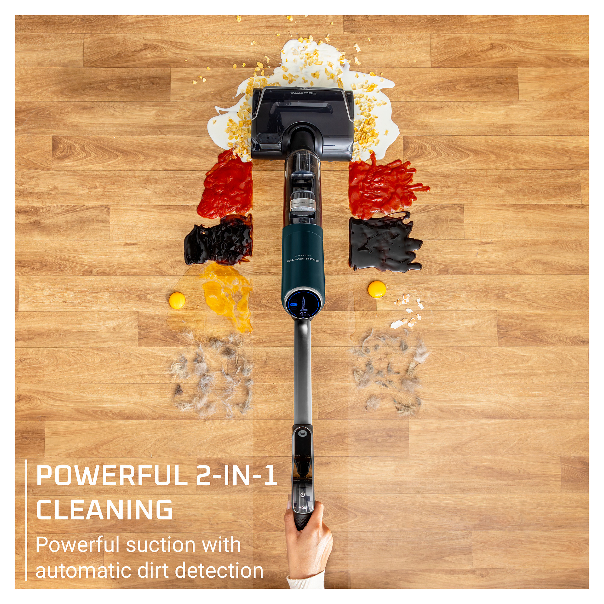 Fshesë Robotike Rowenta X-Clean 7 (wet & dry vacuum robot) - Blu e errët / Krom - Figura 5