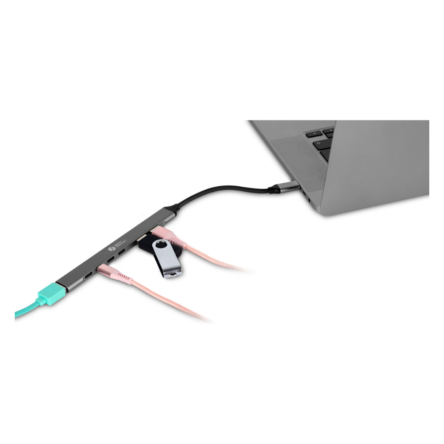 HUB BakkerElkhuizen USB‑C / 7‑in‑1 / 3×USB‑A + 4×USB‑C – Argjend - Figura 3
