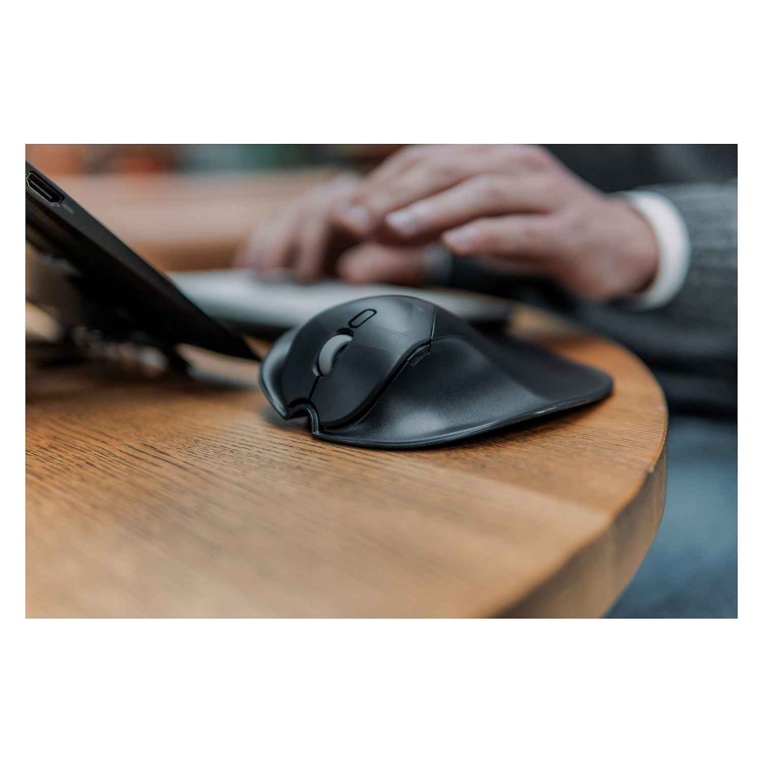 Maus pa kabllo BakkerElkhuizen HandShoeMouse Shift Medium – Zezë - Figura 2