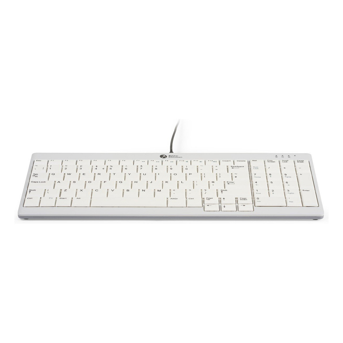 Tastierë me kabllo BAKKER Ultraboard 960 V2 / QWERTZ / German Language - Bardhë - Figura 2