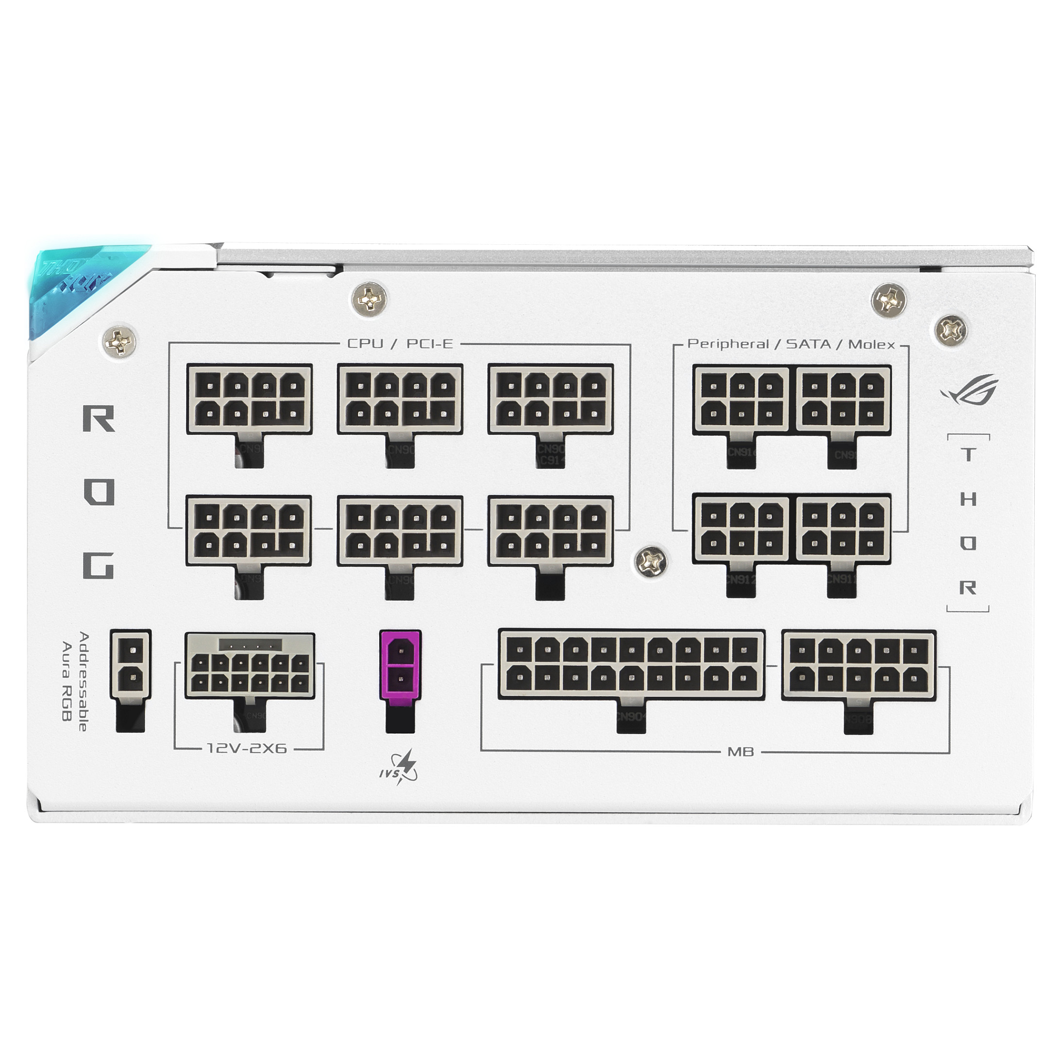 Furnizues Energjie ASUS ROG Thor 1200P3 White 1200W 80+ Platinum - Figura 5