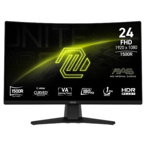 Monitor Gaming MSI MAG 242C / 23.6"/ Full HD VA LCD Curved / 180Hz / 1ms / HDMI+DP - Zezë