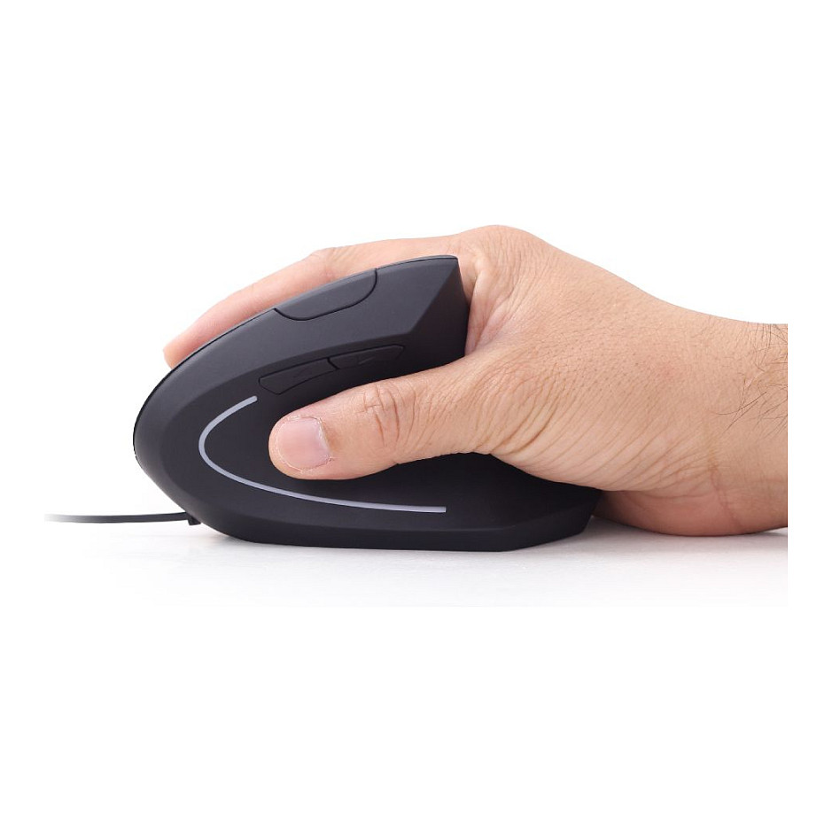 Maus me kabllo Gembird Ergonomic / 6 butona -Zezë - Figura 5