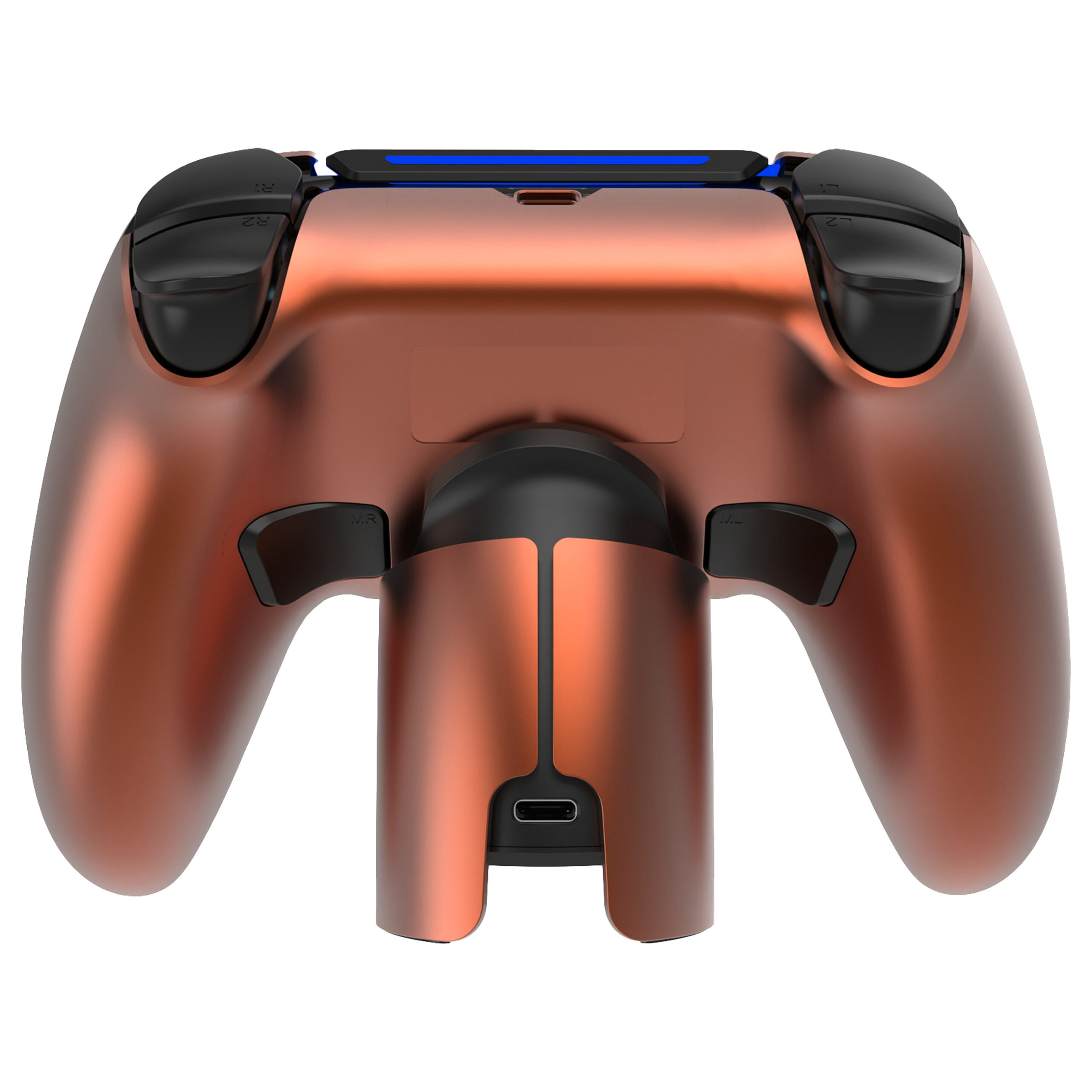 Kontroller për Sony Deltaco incl. Charging Dock / Wireless / PS5 - Portokalli / Zezë - Figura 5