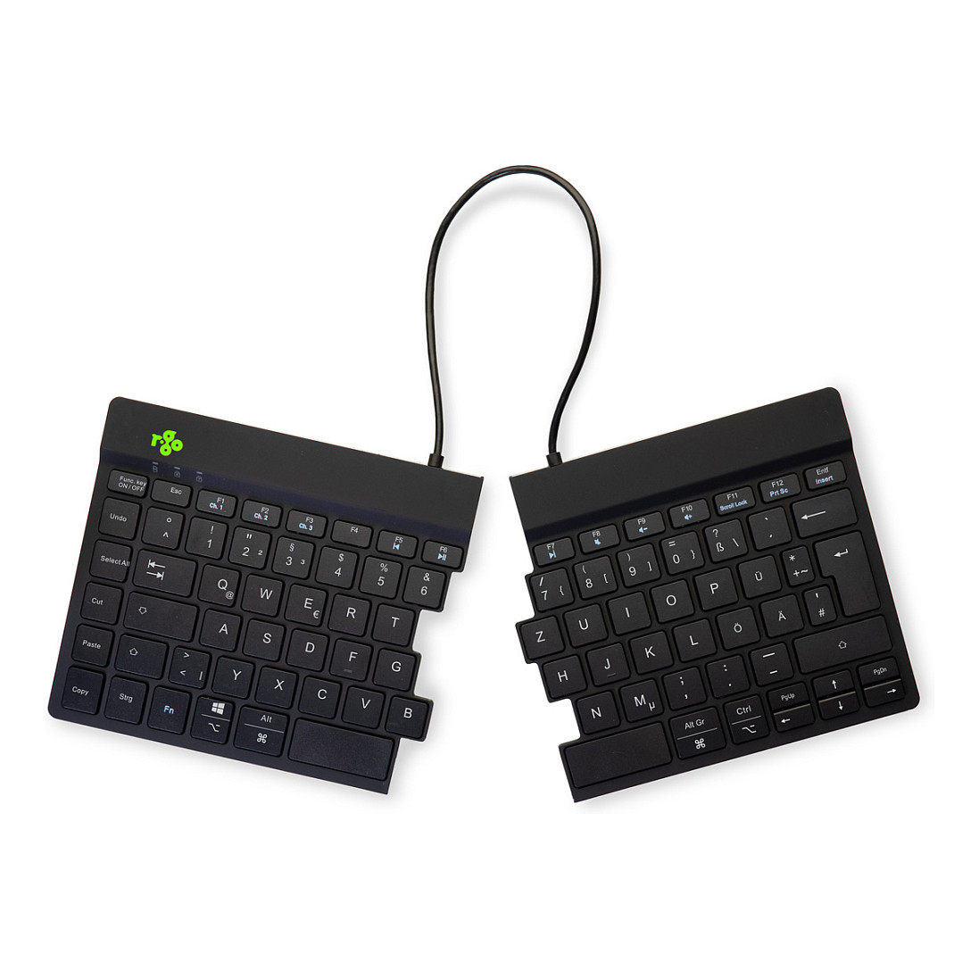 Tastierë pa kabllo R-Go Split Break Ergonomic Bluetooth / QWERTZ - Zezë - Figura 3