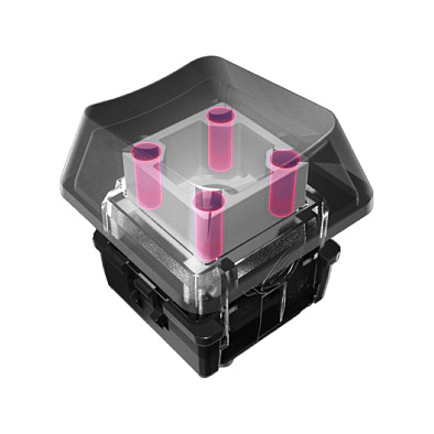 Set taste ASUS ASUS ROG PBT Doubleshot për ROG RX Switches / 123 copë - Zezë - Figura 5