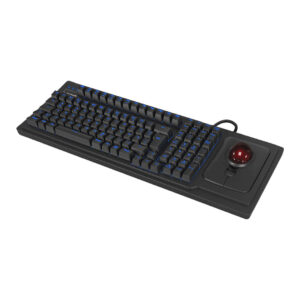 Tastierë me kabllo KeySonic KSK-8202ELU-T Full-Size me Trackball / QWERTZ - Zezë