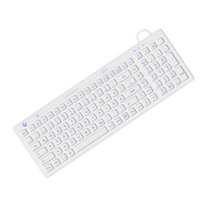 Tastierë me kabllo KeySonic KSK‑6031INEL / IP68 / QWERTZ / German Language - Bardhë