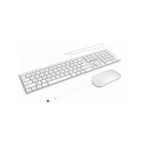 Combo(Tastierë&Maus) me kabllo USB-C ZAGG për Apple / QWERTZ- Argjendi