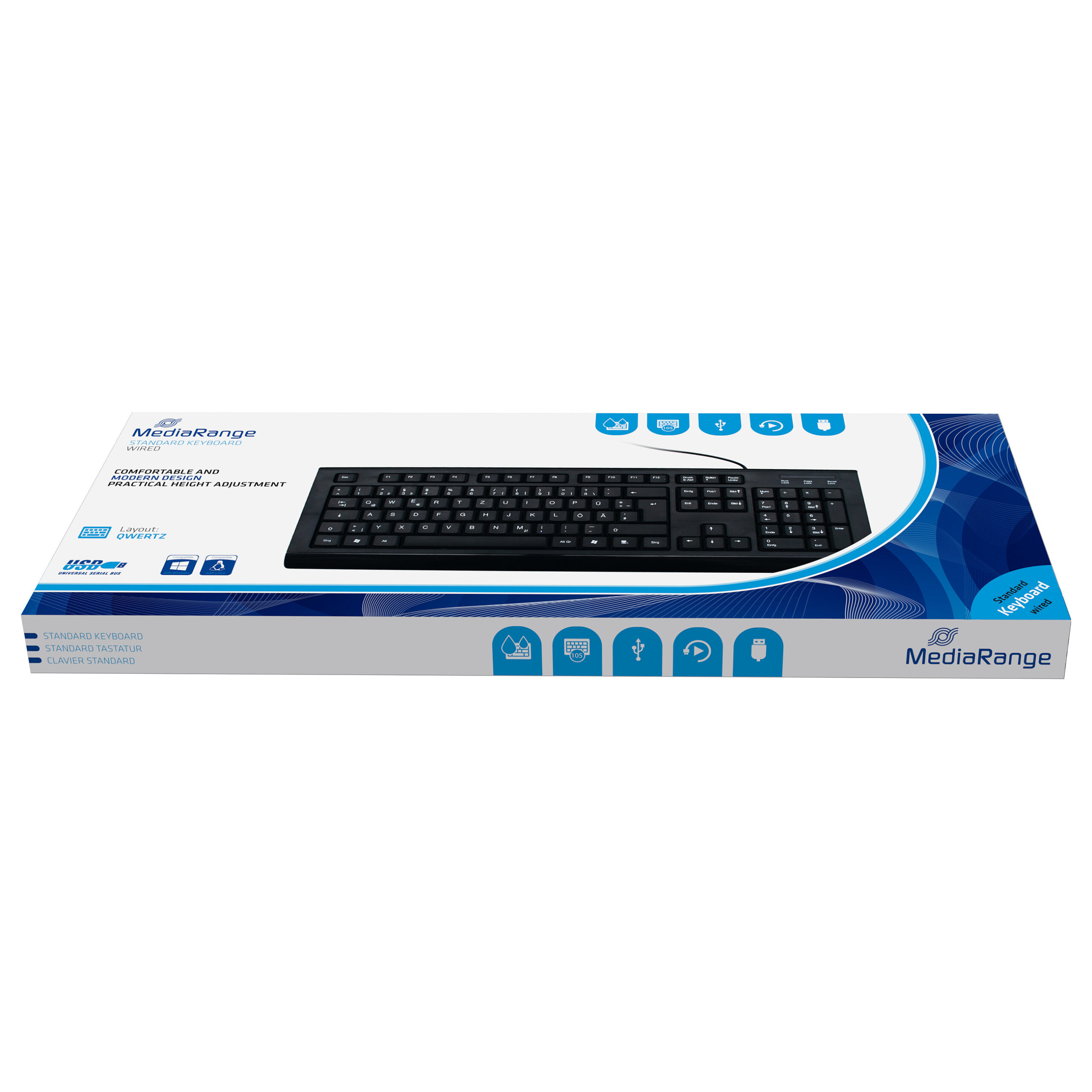 Tastierë me kabllo MediaRange MROS101 Standard / QWERTZ – Zezë - Figura 3