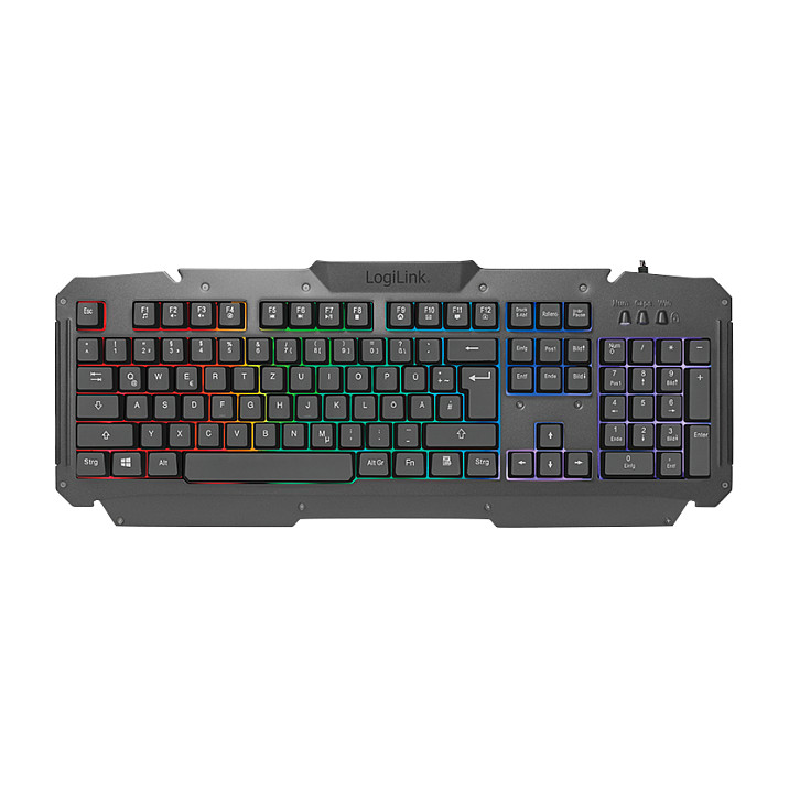 Set gaming LogiLink me tastierë maus dhe mousepad 35x25x0.4cm - Zezë - Figura 2