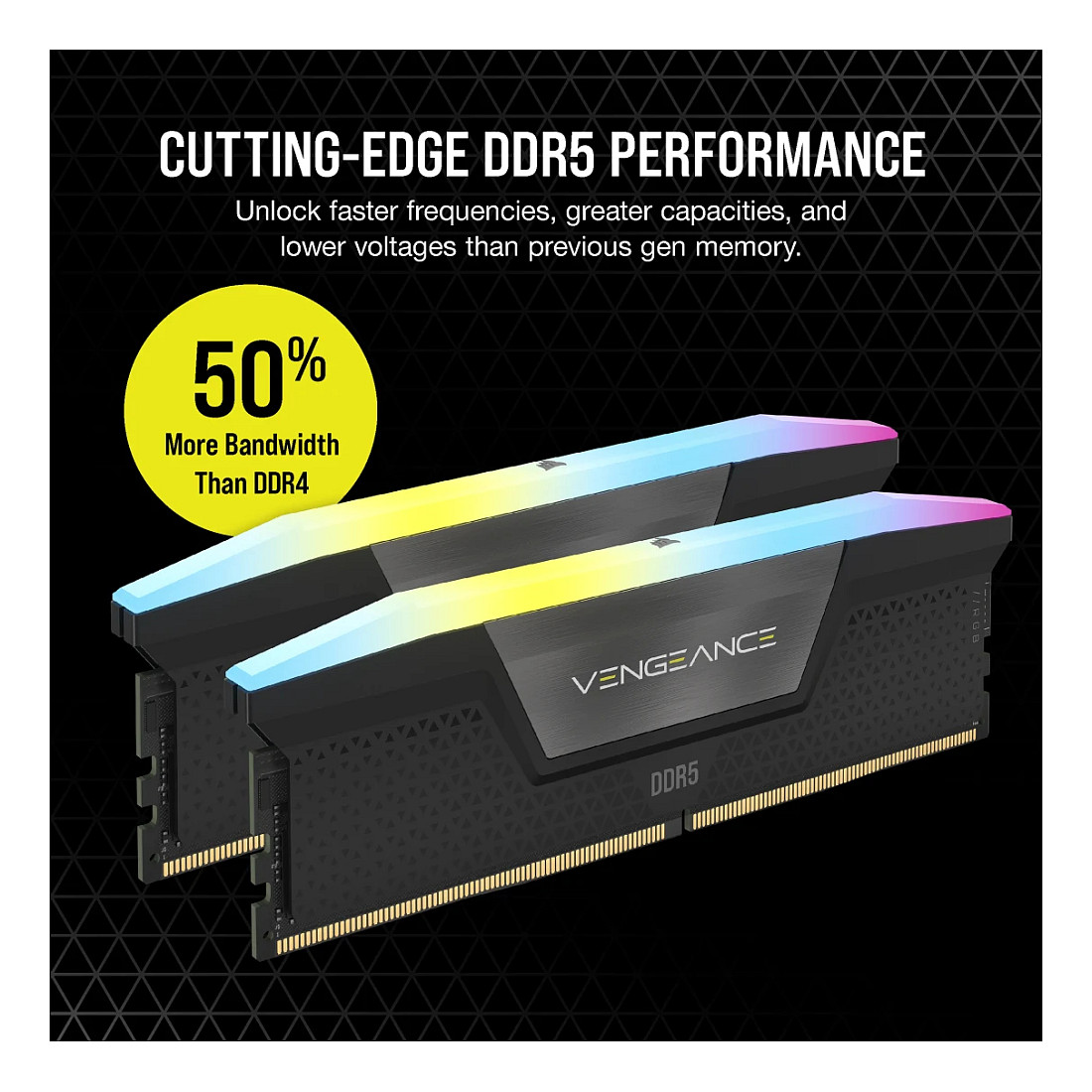 Ram Memorie DDR5 Corsair DIMM Vengeance RGB 8GB 5200MHz CL40 - Zezë - Figura 5