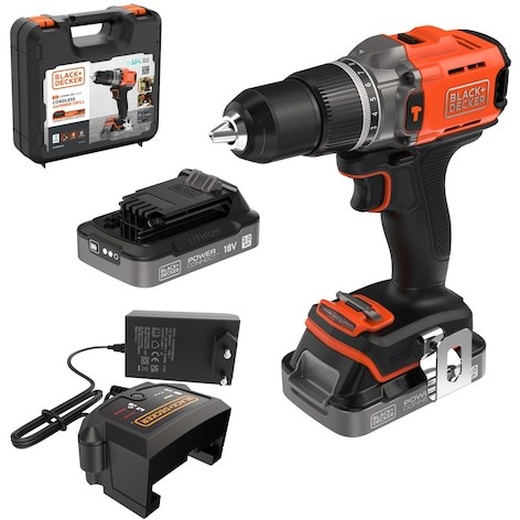 Black & Decker BCD383D2XK-QW 18V Cordless Hammer Drill