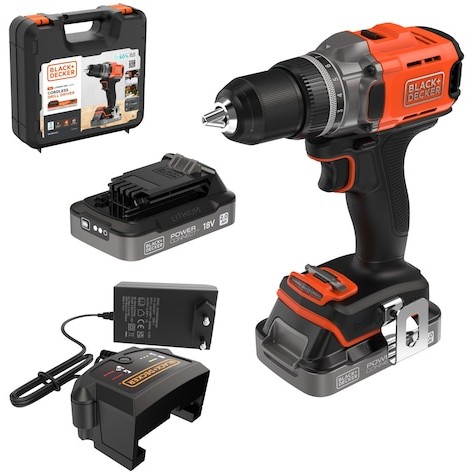 Black & Decker BCD382D2XK 18V Cordless Drill Driver