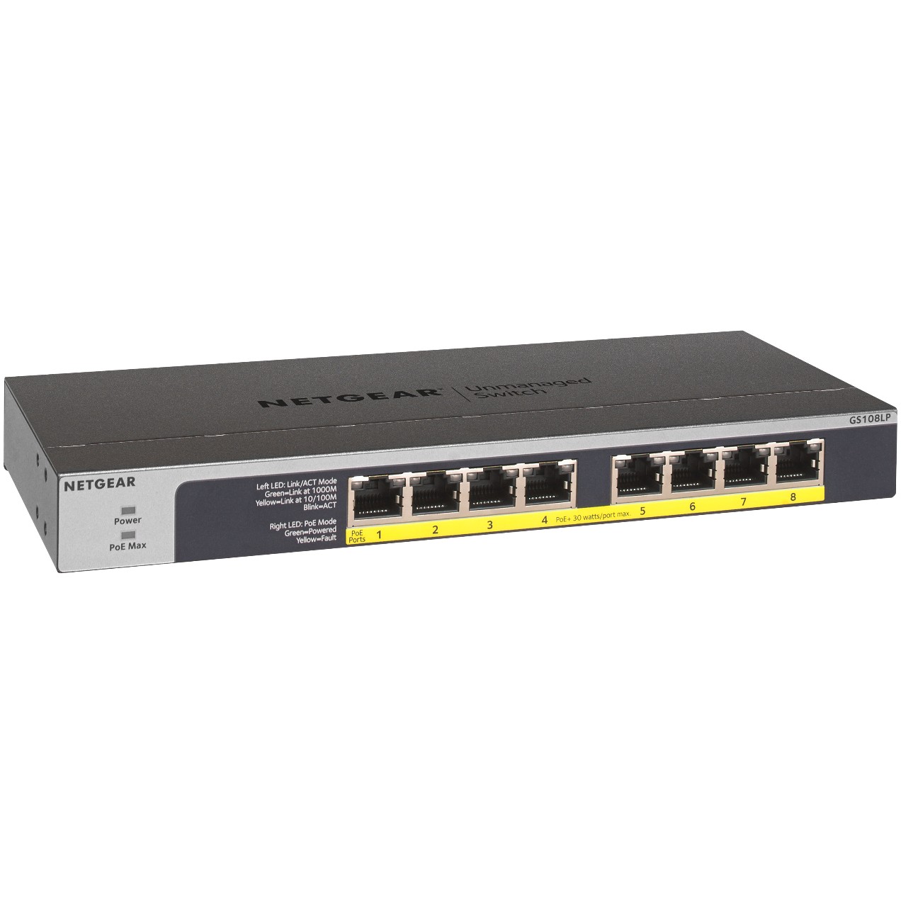 NETGEAR Switch 8x GE GS108LP-100EUS unmanaged - Figura 2