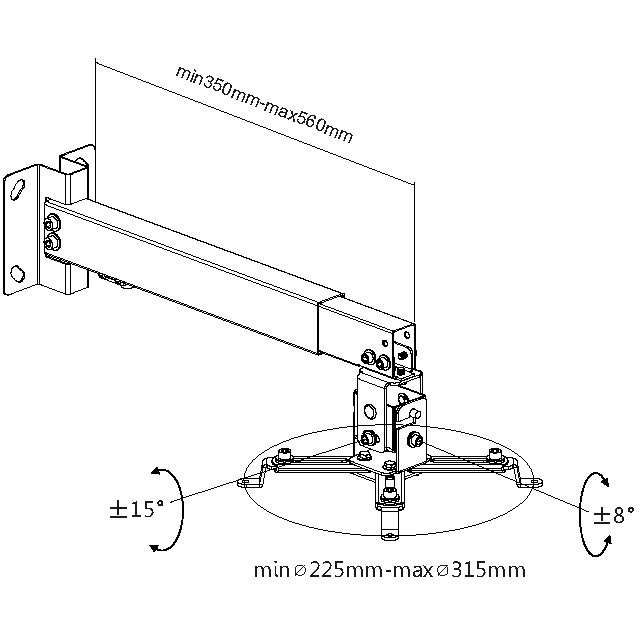 Equip Beamer Deckenhalterung universal bis 20kg +++ Wand ws retail - Figura 4
