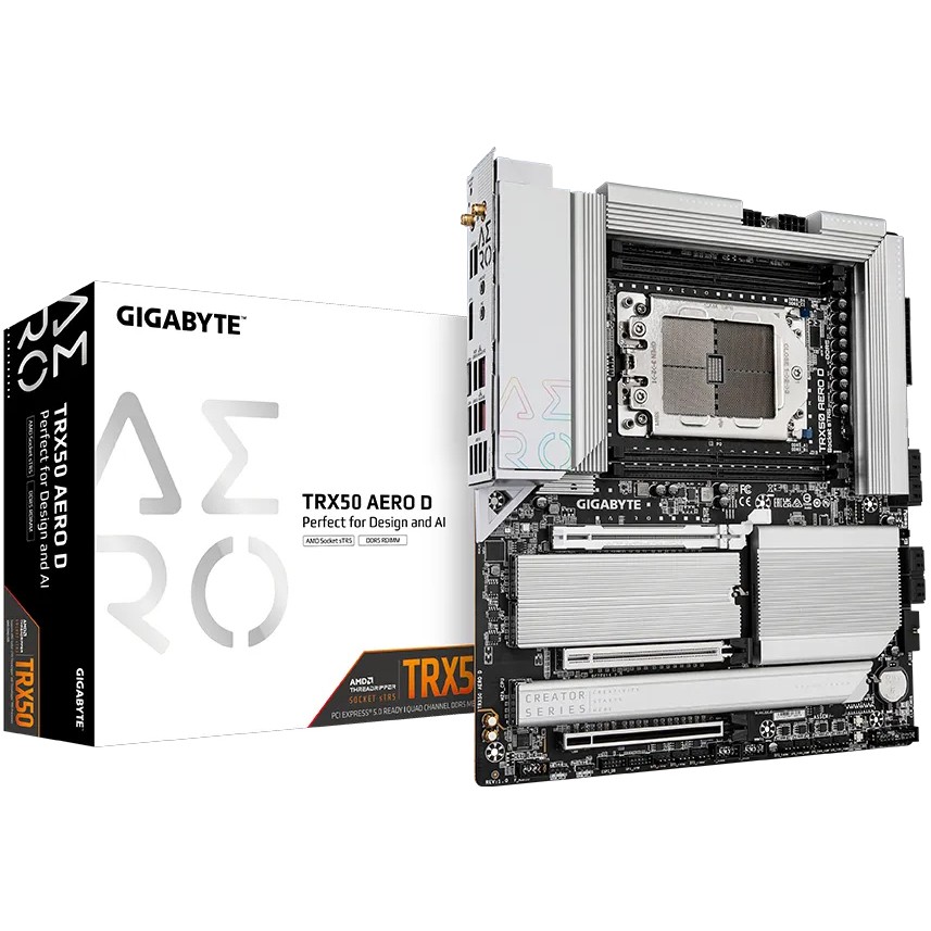 Pllakë Amë AMD Gigabyte TRX50 AERO D / ATX / DDR5 / DisplayPort