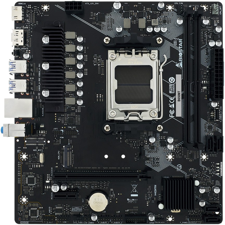 Pllakë Amë AMD AM5 Biostar B650MT / mATX / DDR5 / HDMI+DP - Figura 2
