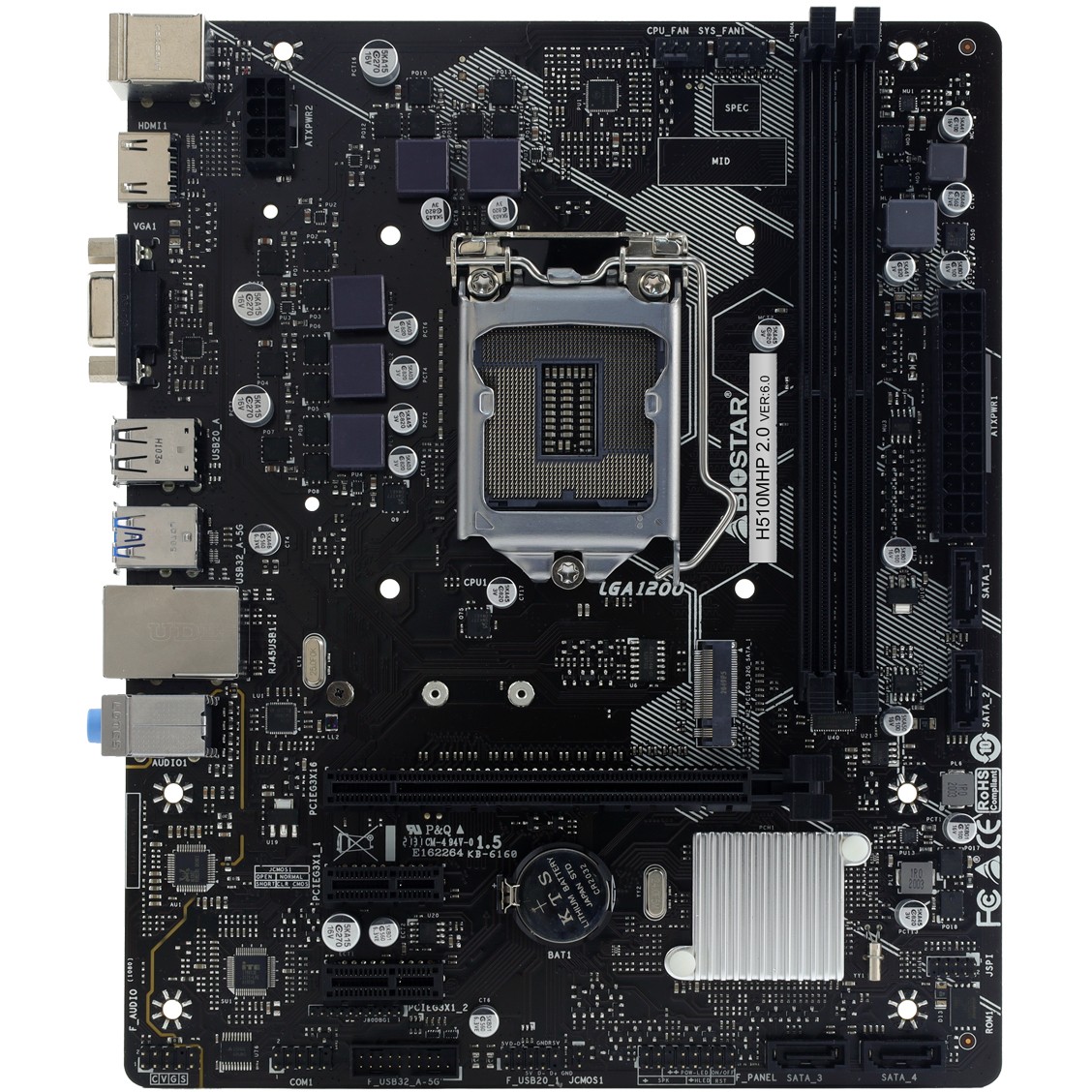 Pllakë Amë MB Intel H510MHP 2.0 / LGA 1200 / mATX / DDR4 / HDMI+VGA