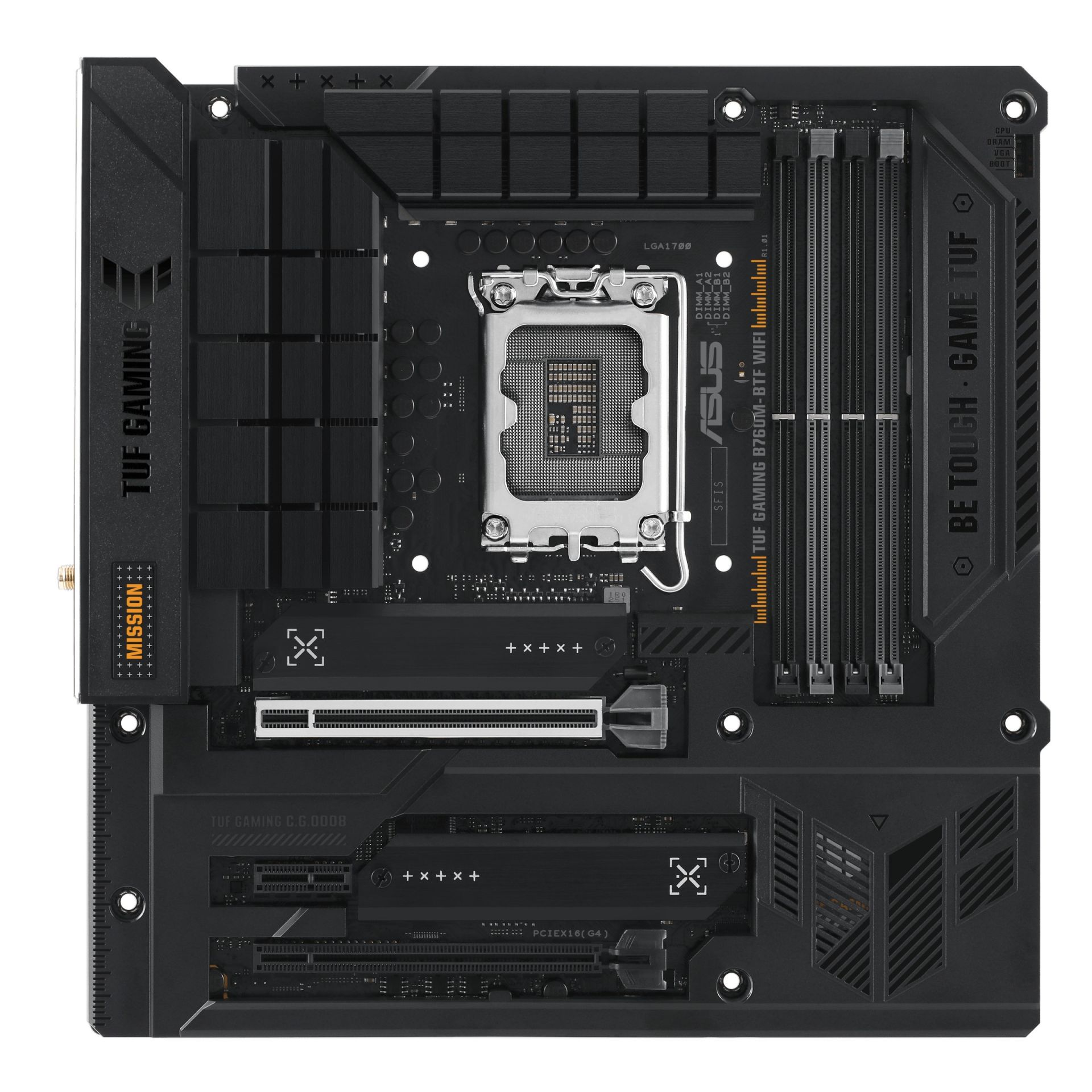 Pllakë Amë ASUS Intel TUF GAMING B760M-BTF WIFI DDR5 mATX