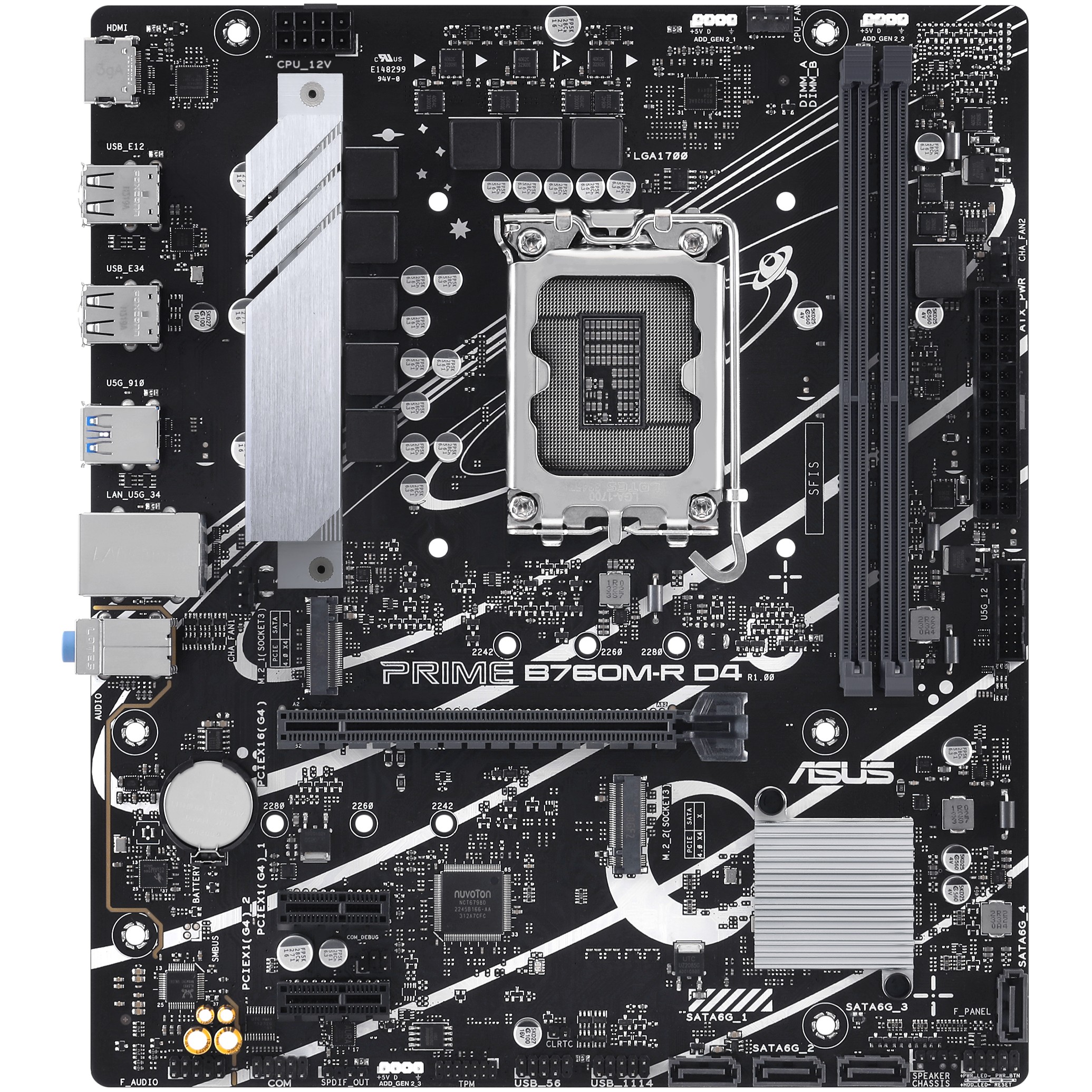 Pllakë Amë MB Intel ASUS PRO B760M-R D4 / LGA 1700 / DDR4 / mATX / HDMI+DP - Figura 2