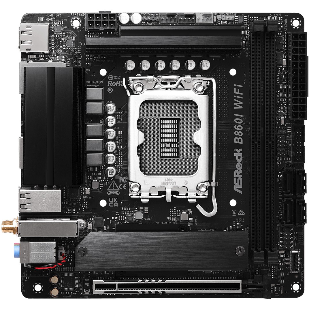Pllakë Amë MB Intel Asrock B860I WiFi / LGA 1851 / mITX / DDR5 / HDMI+DP - Figura 3
