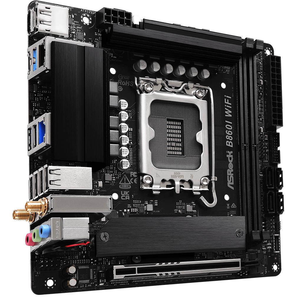 Pllakë Amë MB Intel Asrock B860I WiFi / LGA 1851 / mITX / DDR5 / HDMI+DP - Figura 4