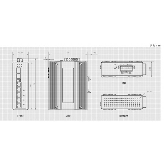 Switch 4x GE IES-0600 2xGSFP - Figura 2