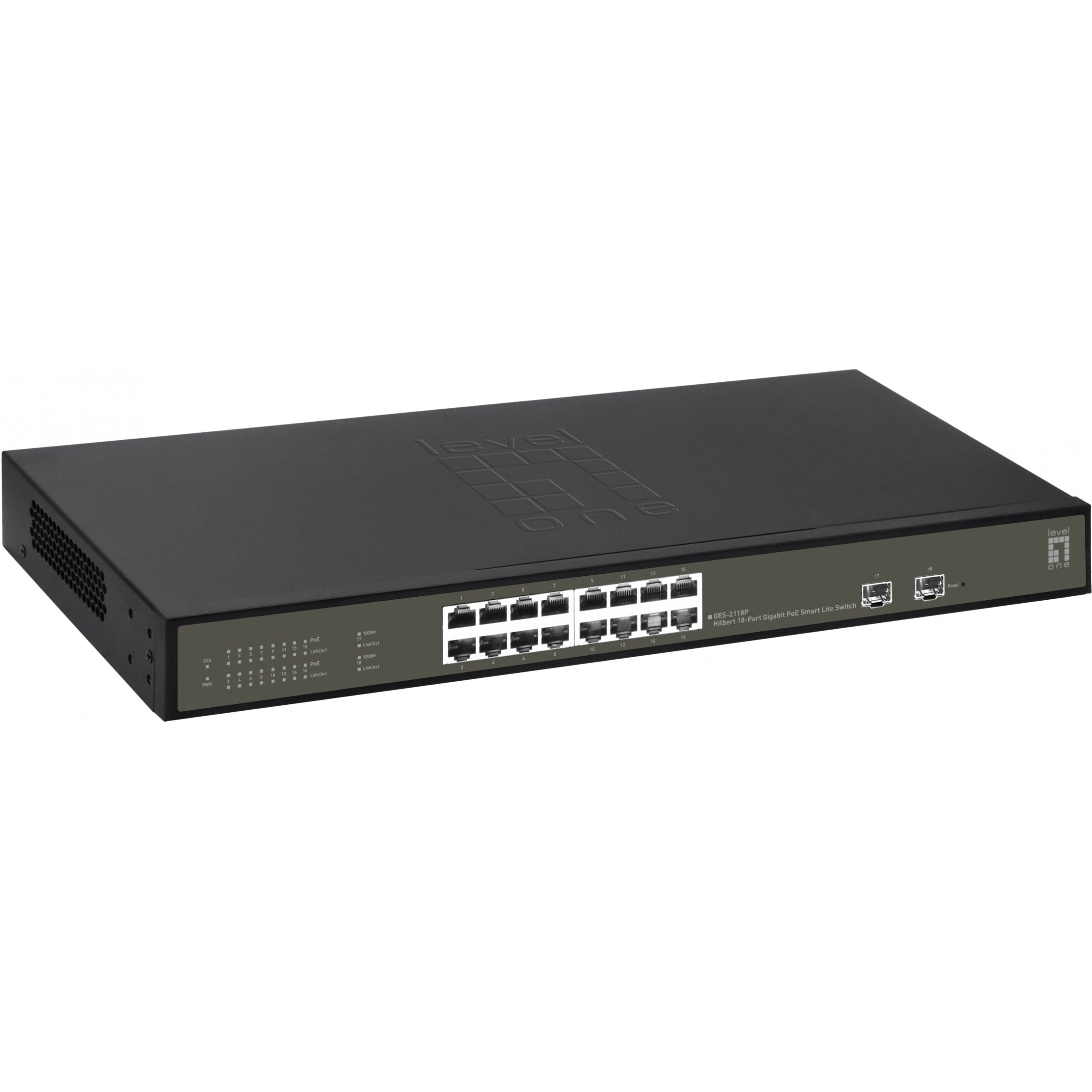 Switch 16x GE GES-2118P 2xGSFP 19" 230W 16xPoE+ - Figura 4