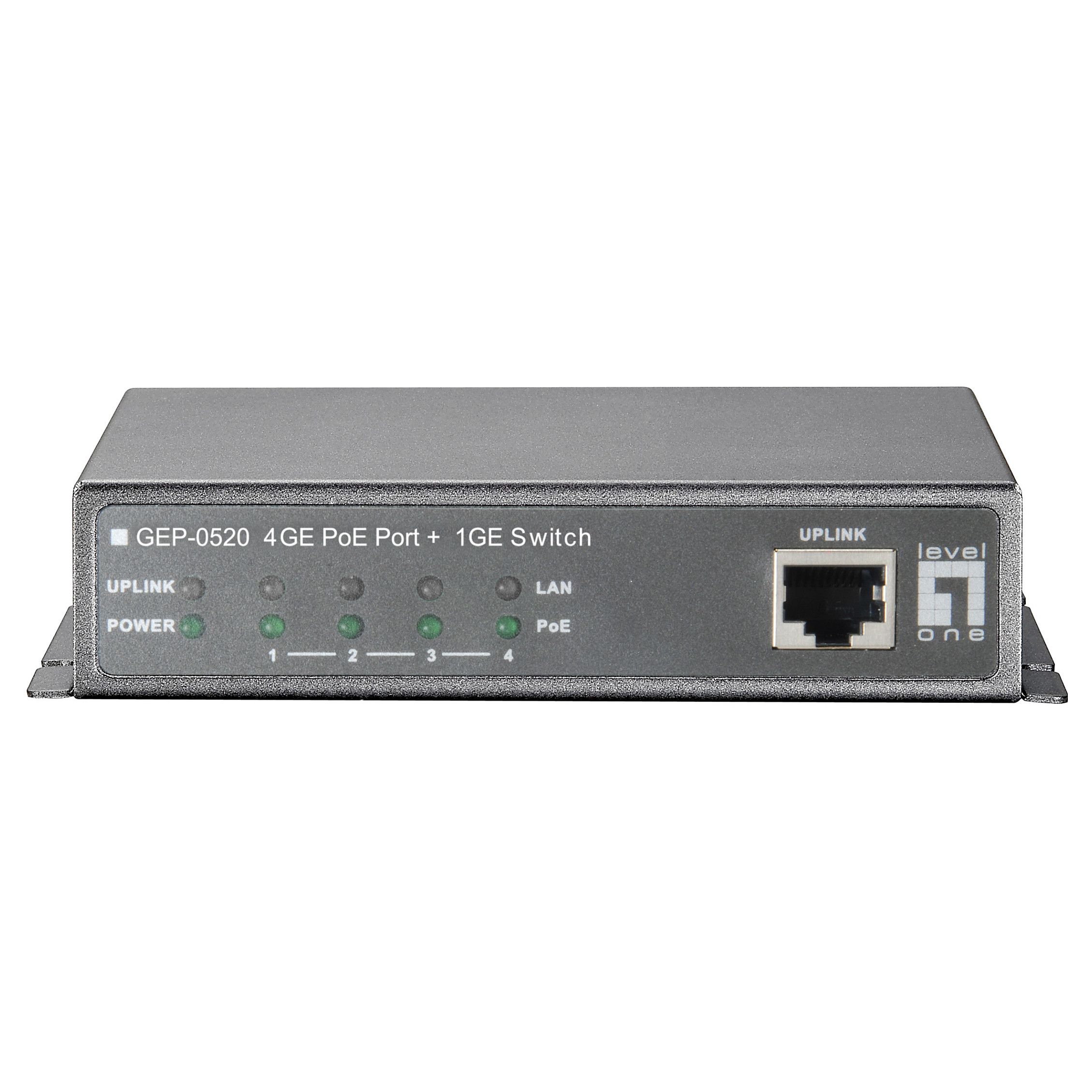 LevelOne GEP-0520 5-Port Gigabit PoE Switch, 4-Port PoE+, 61.6W Budget, Unmanaged Desktop Switch - Figura 3