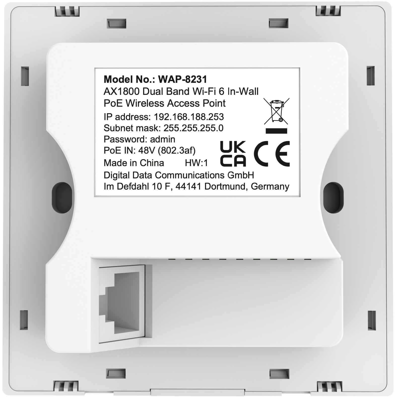 LevelOne WAP-8231 AX1800 WiFi 6 In-Wall PoE Access Point - Figura 5