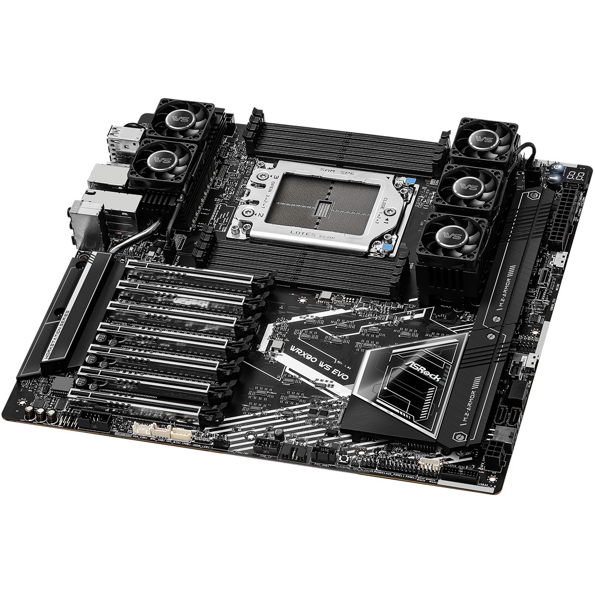 Pllakë Amë AMD ASRock WRX90 WS EVO / AMD sTR5 WRX90 / DDR5 / DP - Figura 4