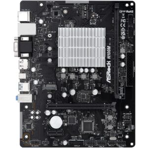 Pllakë Amë MB Intel ASROCK N100M mATX / DDR4 / 32GB / HDMI+VGA+DP