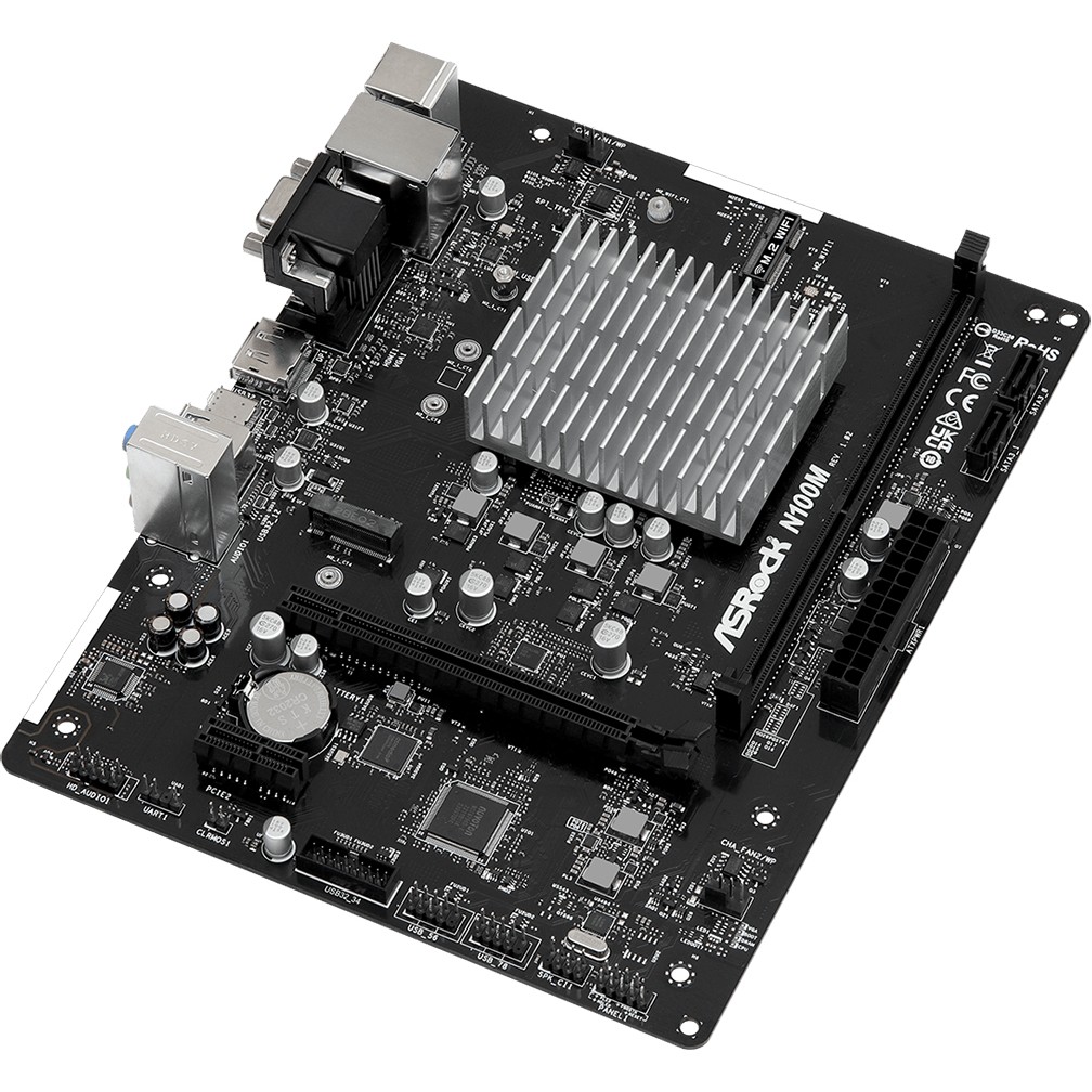 Pllakë Amë MB Intel ASROCK N100M mATX / DDR4 / 32GB / HDMI+VGA+DP - Figura 2