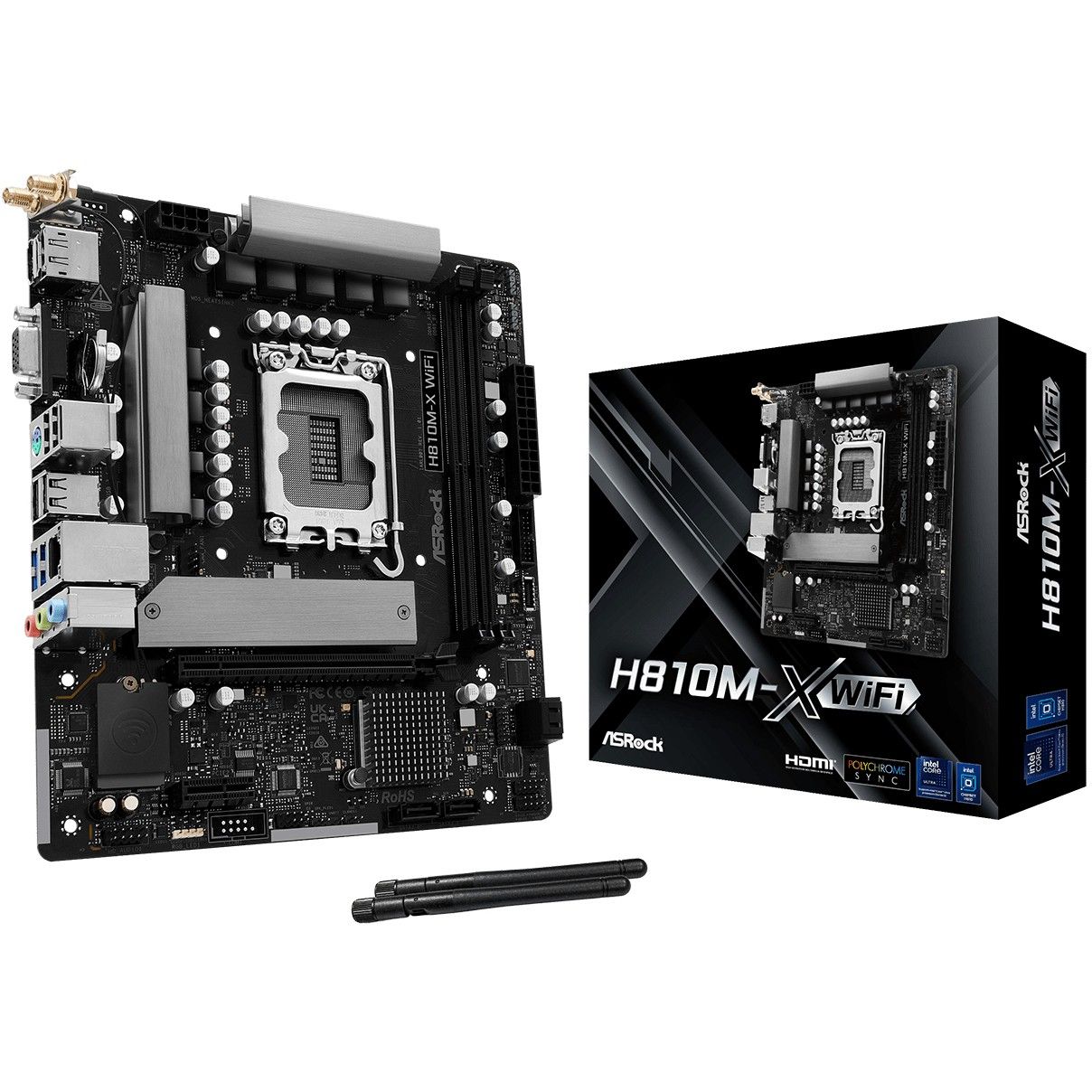 Pllakë Amë MB Intel ASROCK H810M-X WiFi / LGA 1851 / DDR5 / Micro ATX - Figura 2