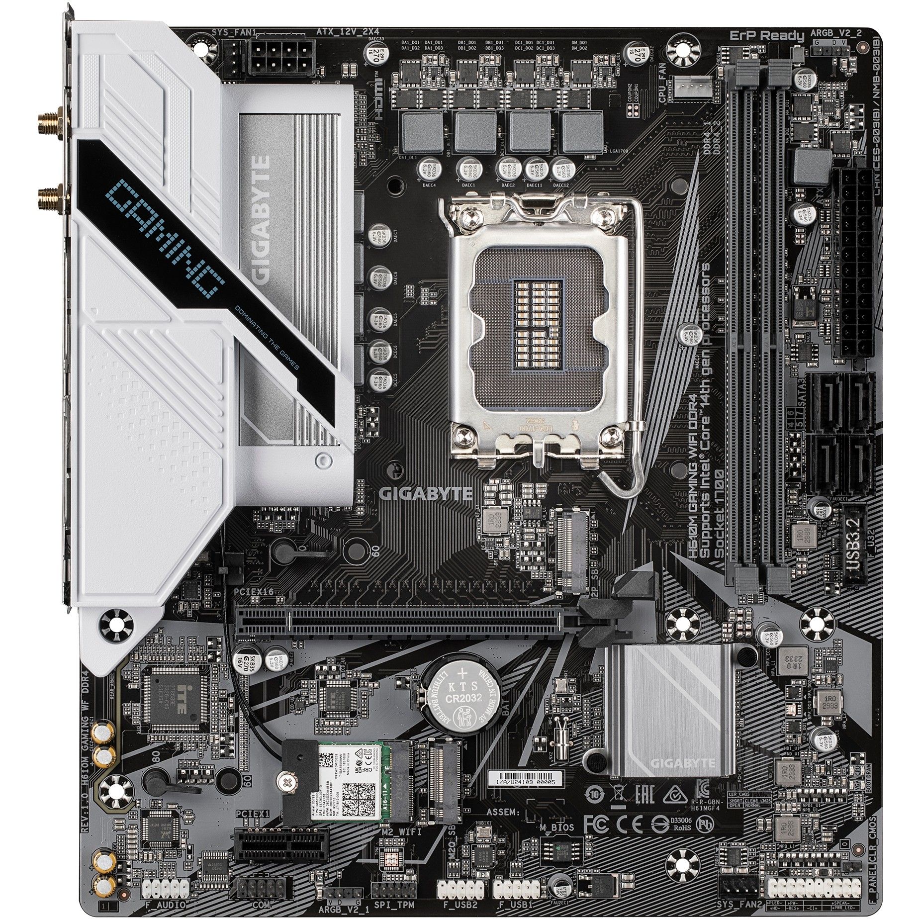 Pllakë Amë MB Intel Gigabyte H610M GAMING WF / Intel Socket 1700 / DDR4 / mATX / HDMI+DP - Figura 2
