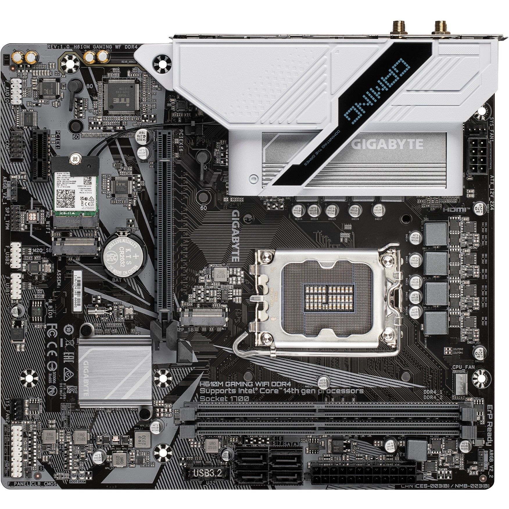 Pllakë Amë MB Intel Gigabyte H610M GAMING WF / Intel Socket 1700 / DDR4 / mATX / HDMI+DP - Figura 4