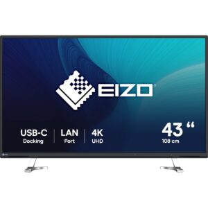 Ekran Prezantues EIZO EV4340X-BK / 42.5"/ 4K Ultra HD IPS / LCD / 60Hz / 5ms / USB + HDMI + HDCP - Zezë/Argjend