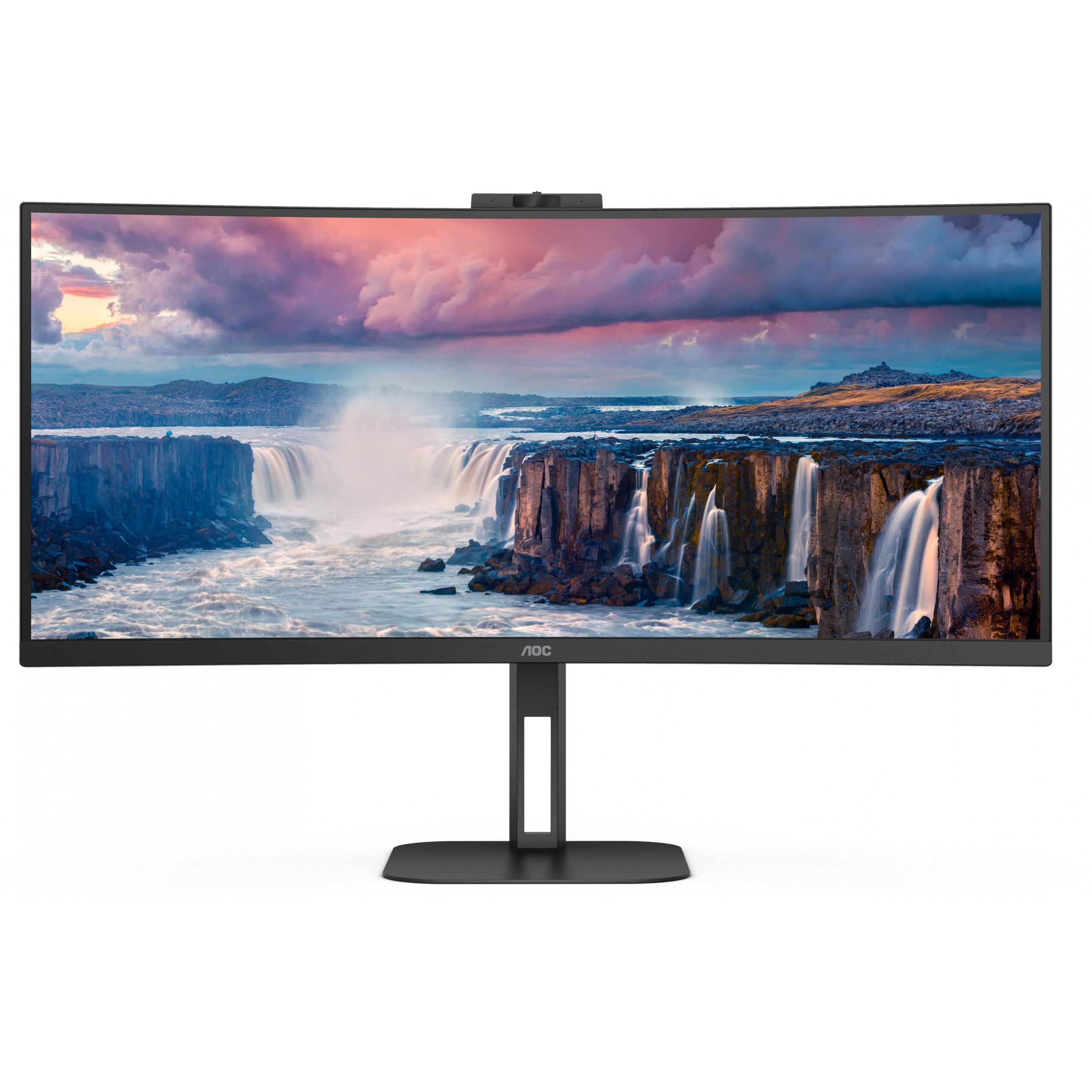 Monitor Gaming i lakuar AOC CU34V5CW/BK / 34" Wide Quad HD 100 Hz 1 ms VA / HDMI DP USB-C WebCam / e zezë - Figura 3