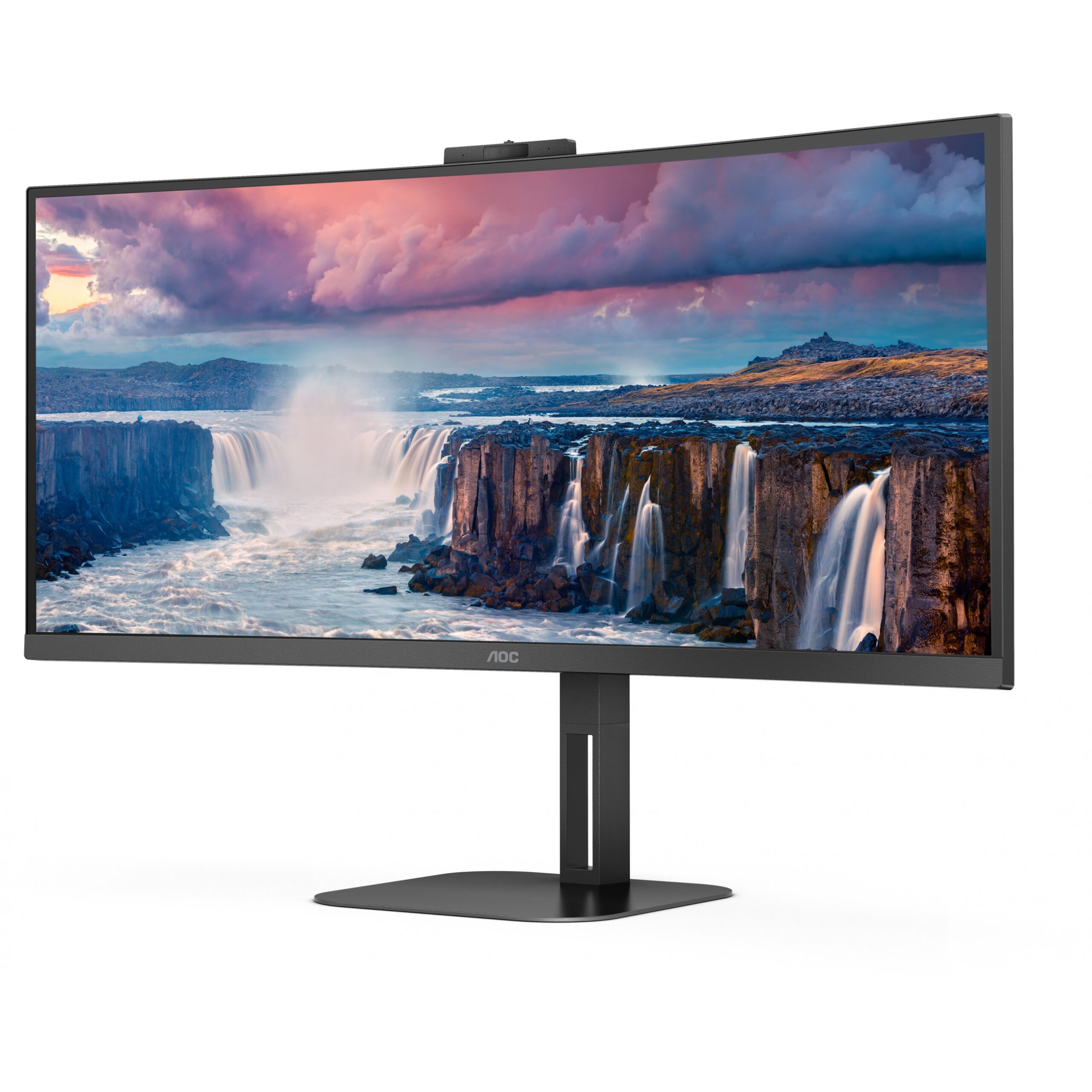 Monitor Gaming i lakuar AOC CU34V5CW/BK / 34" Wide Quad HD 100 Hz 1 ms VA / HDMI DP USB-C WebCam / e zezë - Figura 4