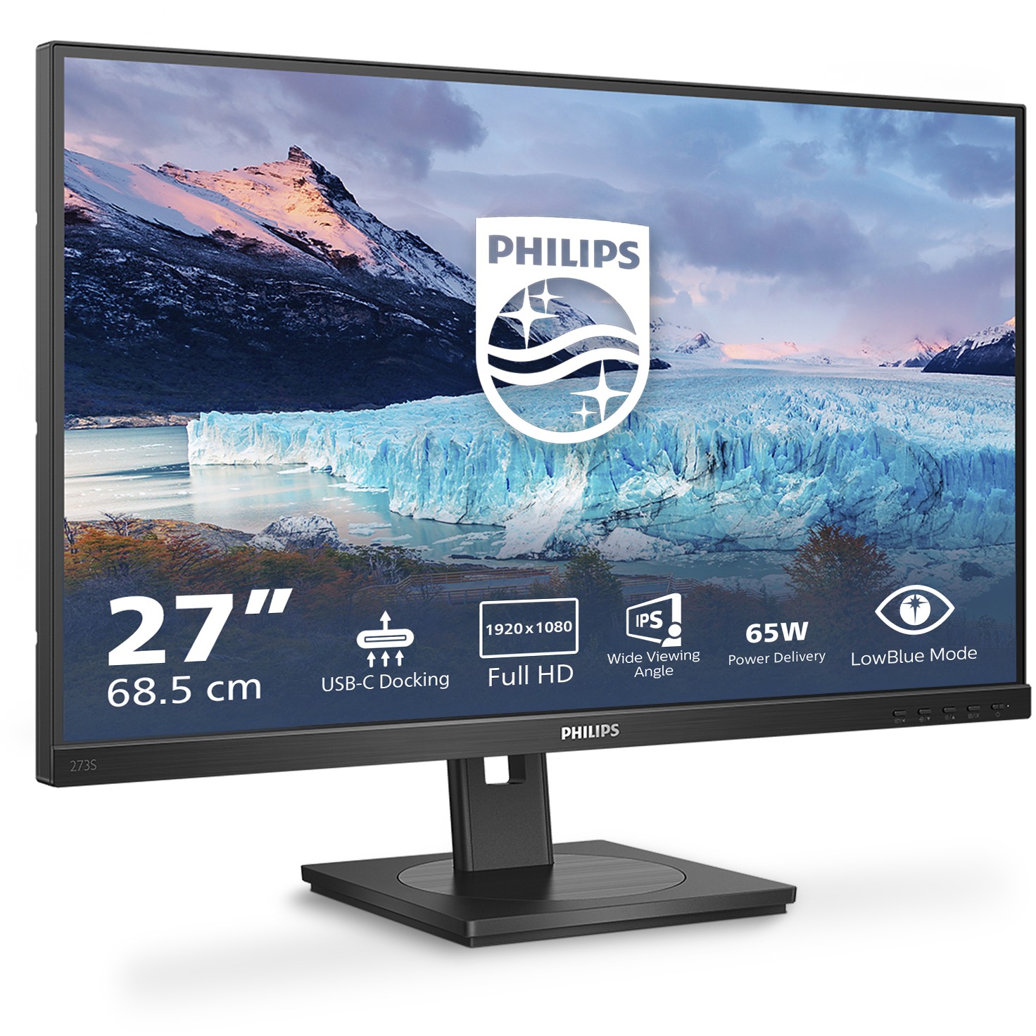 Monitor Philips 273S1 / 27″ / Full HD IPS LCD / 75Hz / 4ms / HDMI + DP + USB-C - Zezë - Figura 2