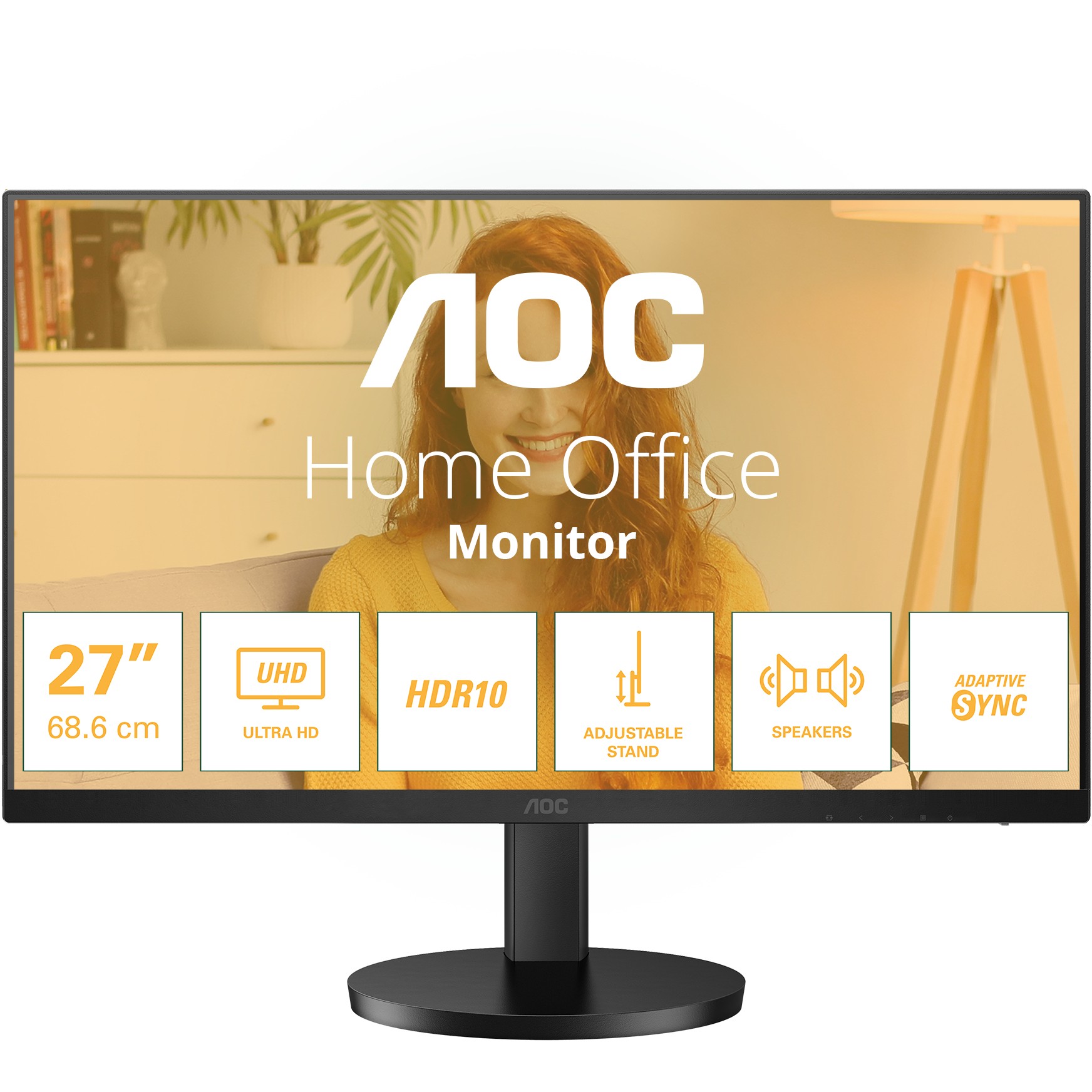 Monitor AOC U27B3AF / 27″ / 4K Ultra HD IPS LED / 60Hz / 4ms / 2x HDMI + DP / Lift - Zezë