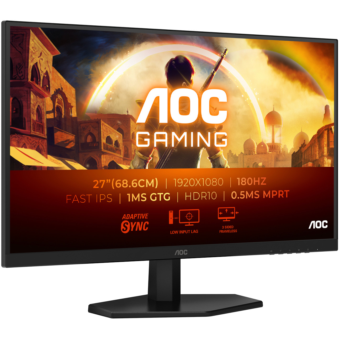Monitor Gaming AOC 27G42E / 27"/ Full HD Fast IPS / LCD / 180Hz / 1ms / HDMI + DisplayPort - Zezë - Figura 2