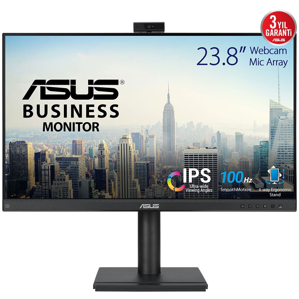 Monitor ASUS Business BE249QFK / 23.8″ / Full HD IPS LCD / 100Hz / 5ms / VGA + HDMI + DP - Zezë