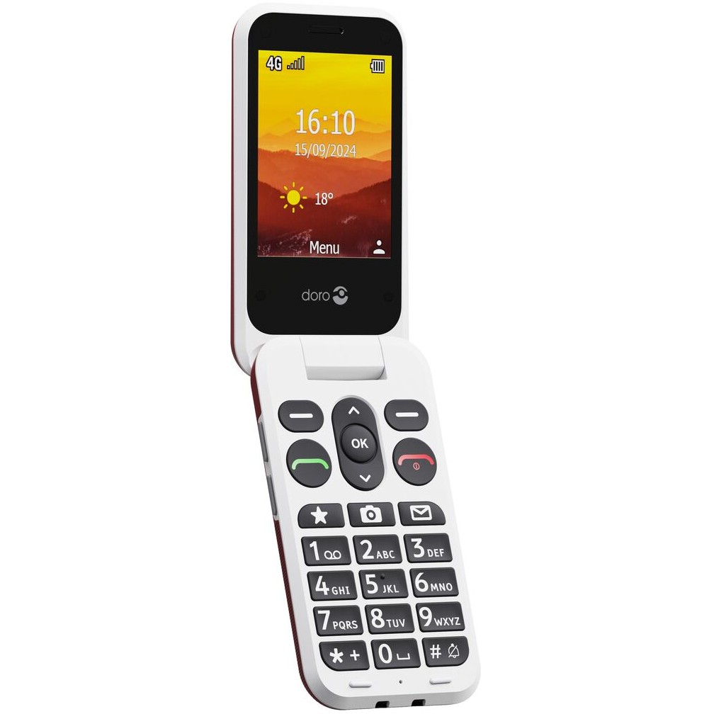 Telefon Doro Leva L20 - Red White - Figura 3